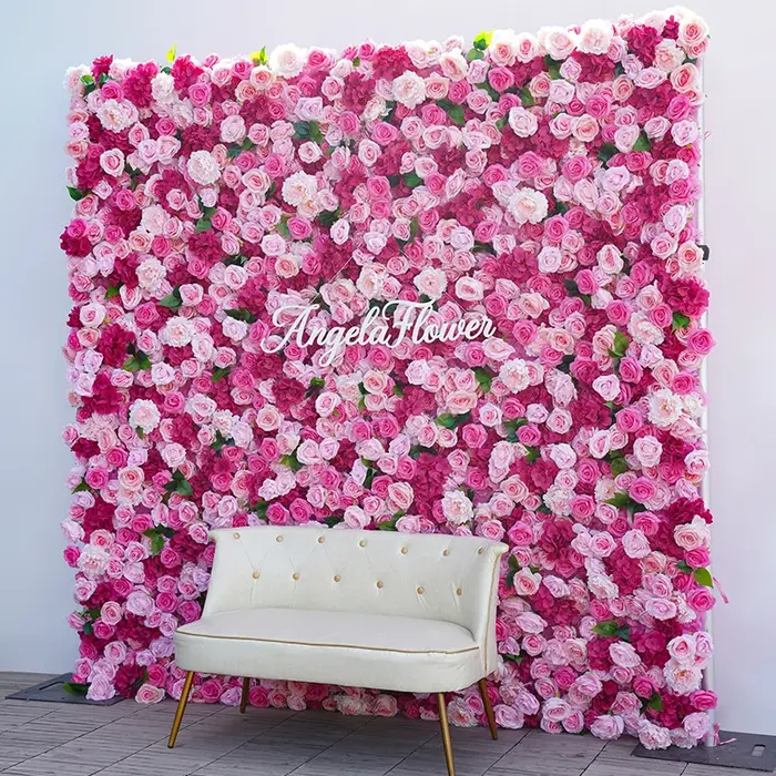 Rideau enroulable 5D hortensia Rose
