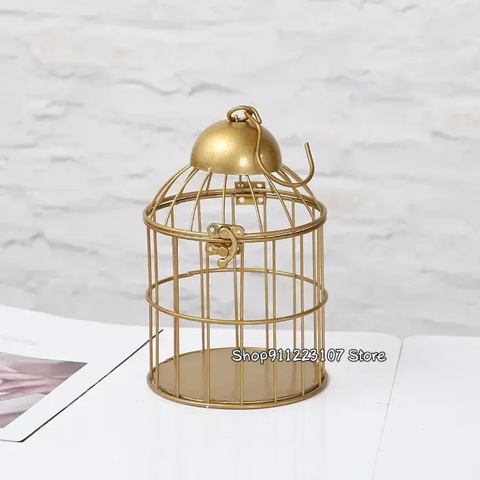 Cage à oiseaux en fer rétro européen