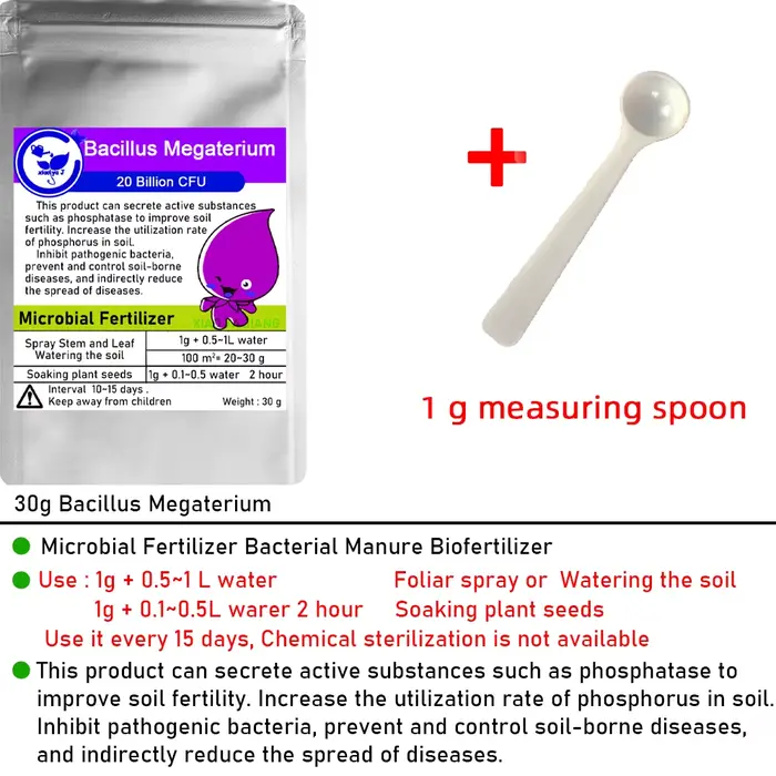 Engrais microbien Bacillus Megaterium 30g
