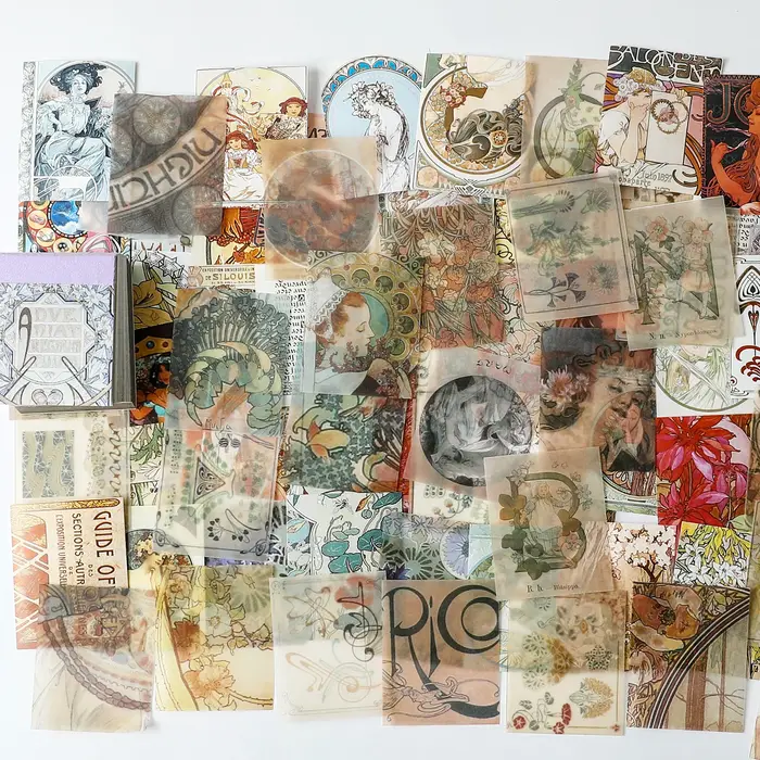 400 pièces Vintage ancien siècle plante paysage tournesol papier Journal indésirable