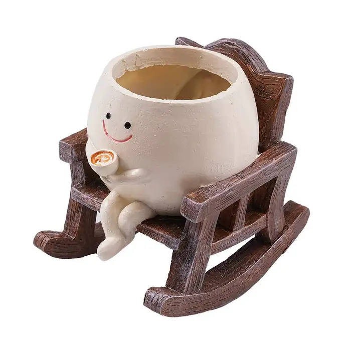 Pot de fleurs Smily Face, pot de jardin pour plantes d'intérieur et d'extérieur, pot unique en forme