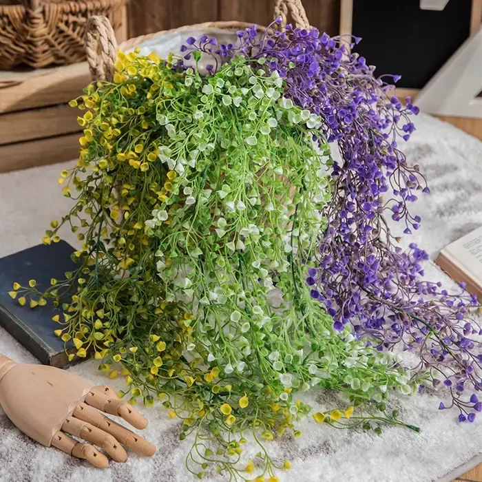 Plante artificielle en rotin