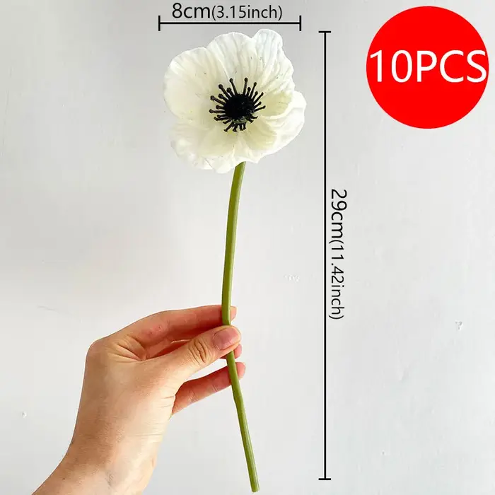 10 pièces 29CM PU Mini fleur de coquelicot fleur artificielle Ins décoration de la maison coquelicot