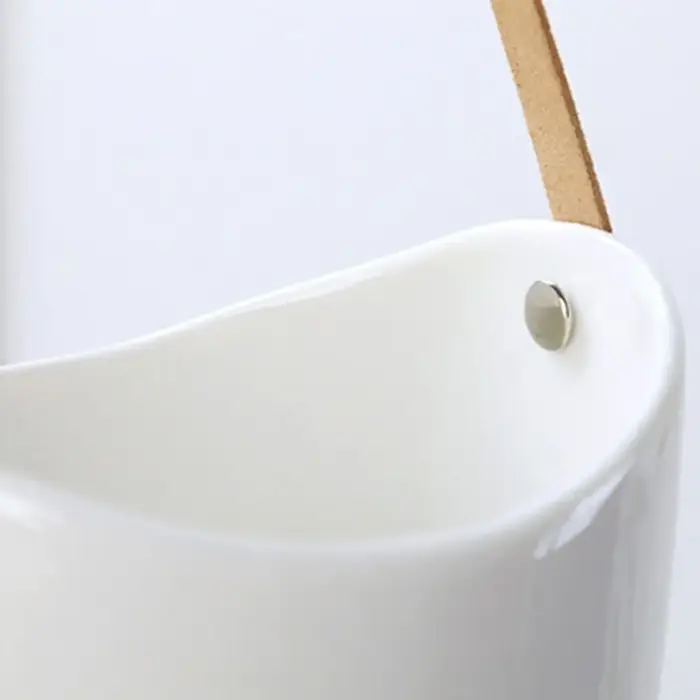 Pot de fleurs mural portable blanc