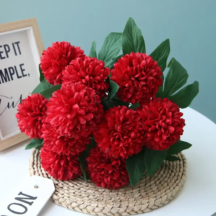 Fleurs artificielles en soie d'aloès vert rose