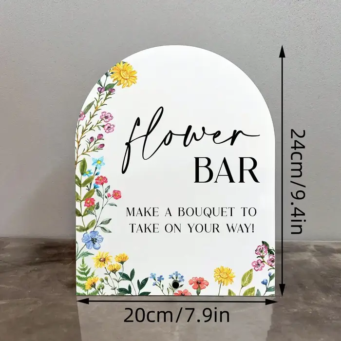 Panneau acrylique de barre de fleurs