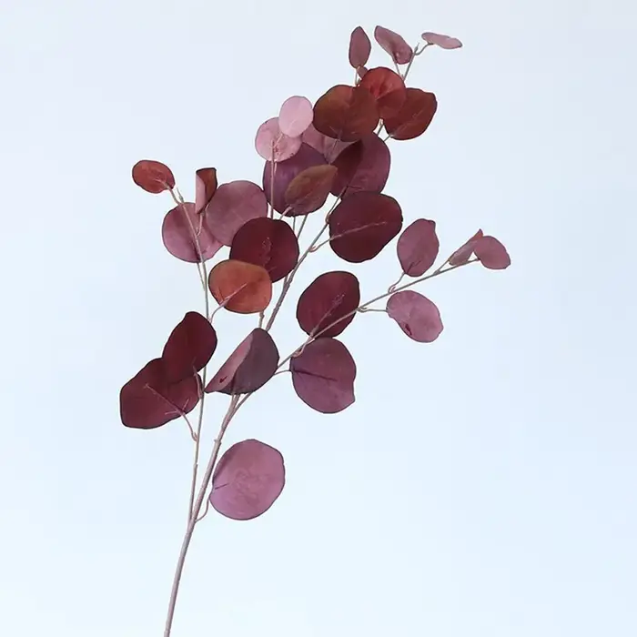 Plantes artificielles de cuir chevelu d'eucalyptus rose