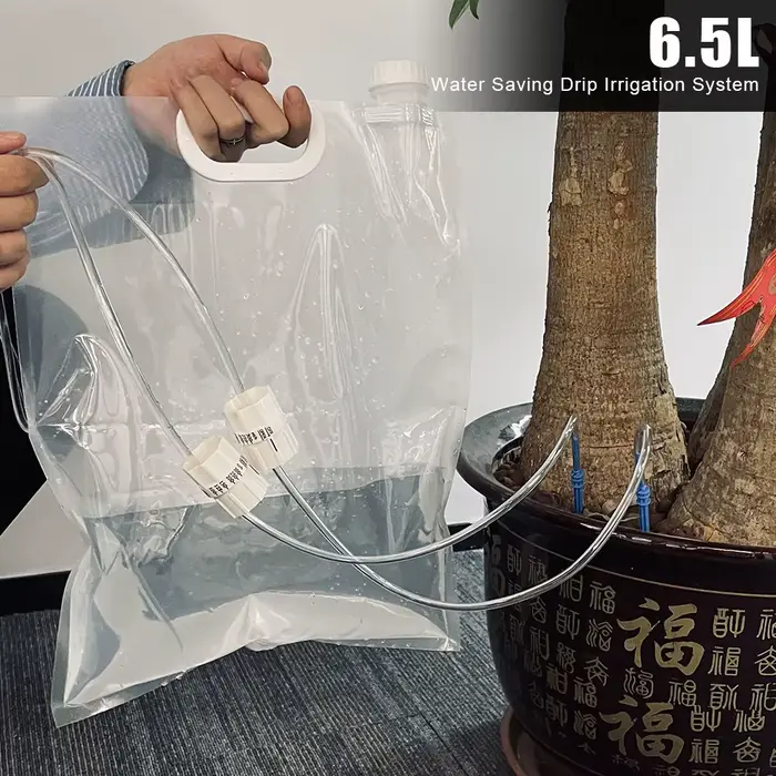 Dispositif d'arrosage automatique, flèche goutte à goutte, Kit de plantation paresseuse, sac d'eau d