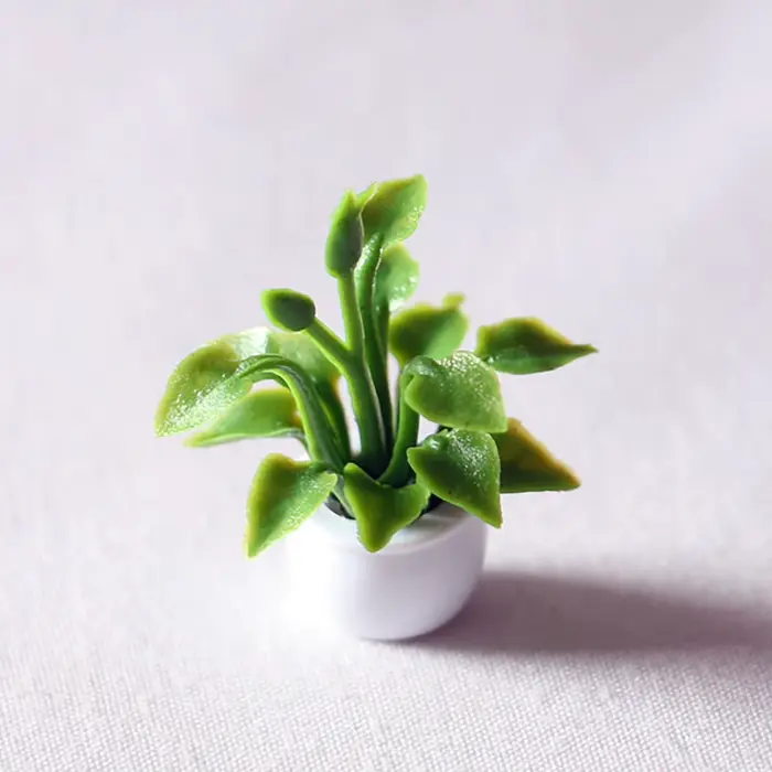 Mini plante verte en pot, maison de poupée, meubles miniatures, décoration de maison, jouet pour enf