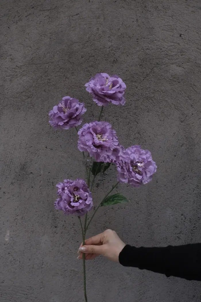 Décor de mariage Rose violet fleur artificielle pivoine orchidée rangée guide routier fleur d'horten