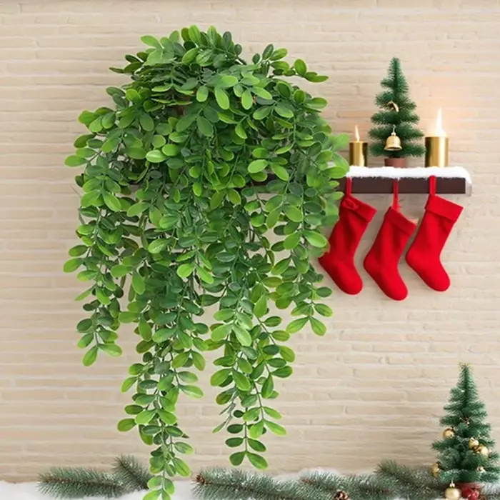 5Pcs Artificielle Ivy Plantes Feuille De Mariage En Plein Air De Noël Maison Chambre Décor UV Protection Balcon Jardin Arche Mur Tenture Couronnes