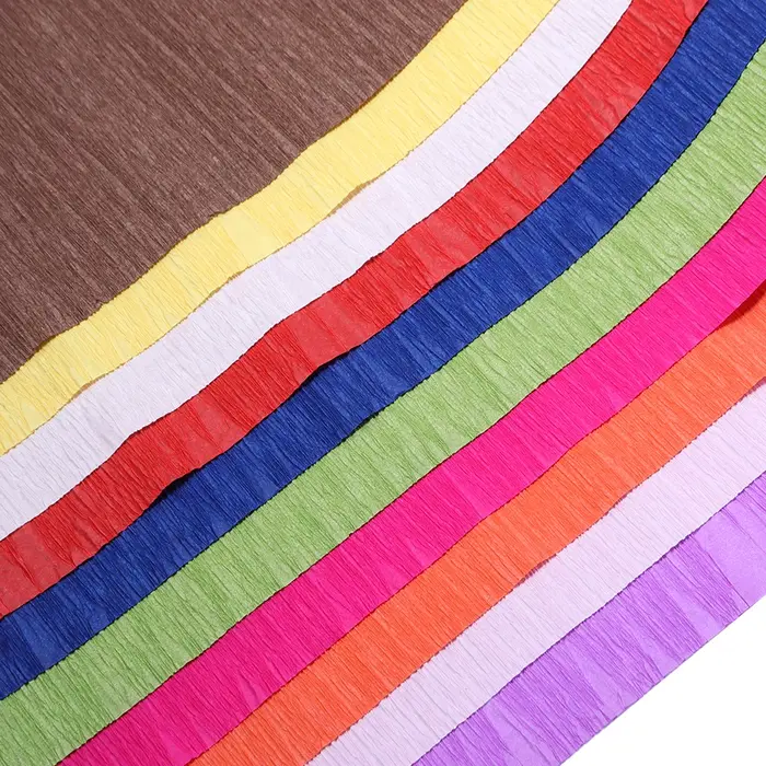 1 rouleau de papier crépon coloré fait main 250x50cm, papier crépon froissé pour origami, artisanat, décoration de fête à domicile, emballage cadeau
