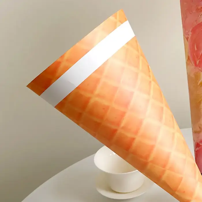 Lot de 10 cônes à glace en papier d'emballage floral