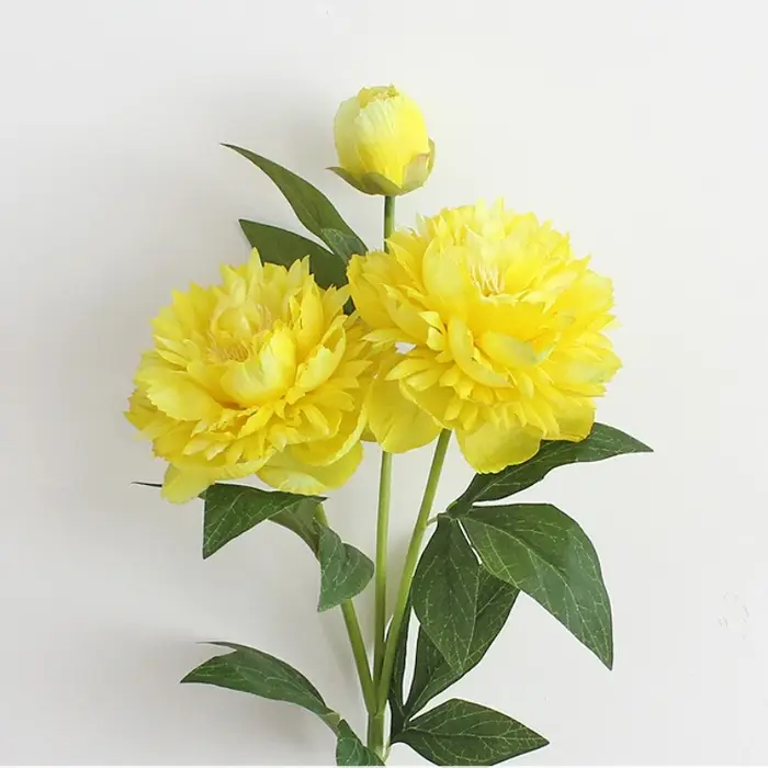 Bouquet de fleurs de pivoine artificielle européenne de 30 pouces