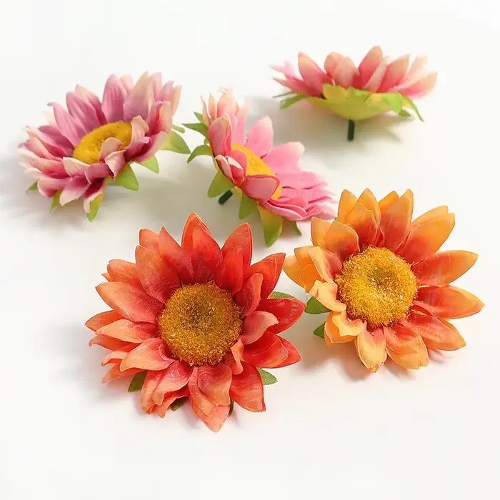 Têtes de fleurs artificielles de tournesol