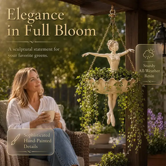 Pot de fleurs oscillant en résine, conteneur pour plantes d'intérieur, ornement, pot de culture pour plantes suspendues pour salon, salle à manger, balcon, café
