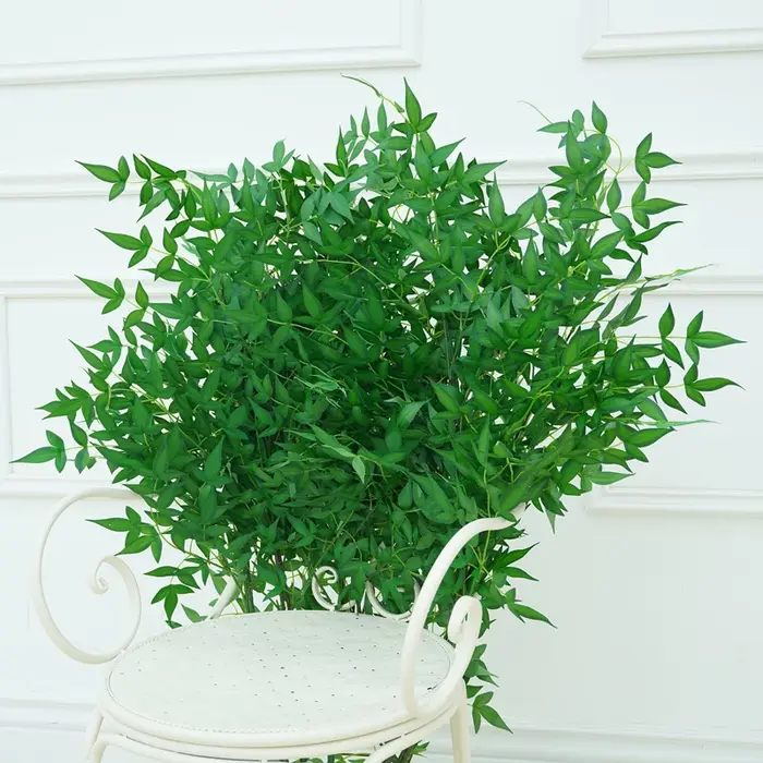 Branches de Feuilles de Bambou Vertes Artificielles
