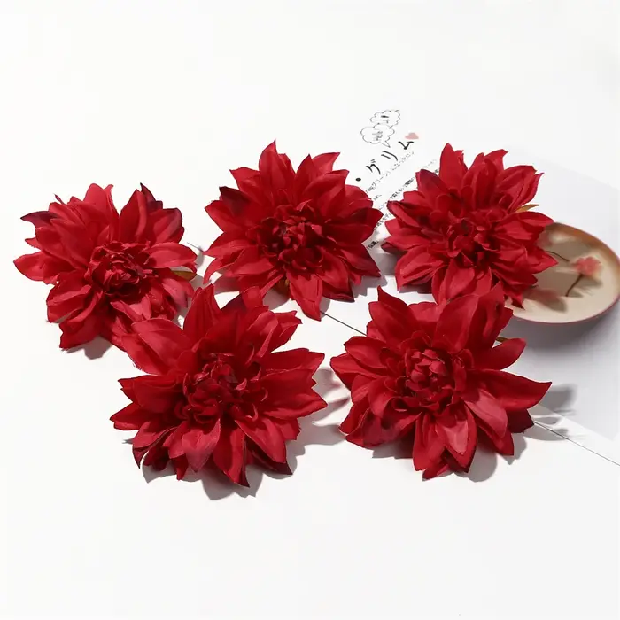 Grande fleur artificielle de Dahlia, 10 pièces, fausse fleur, pour un mariage, pour décorer la maiso