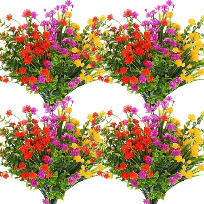 4 paquets de plantes artificielles résistantes aux UV