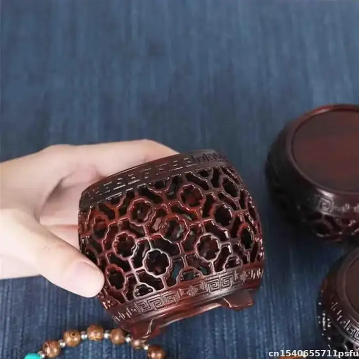 Socle en palissandre - Artisanat creux fait à la main | Présentoir polyvalent pour figurines
