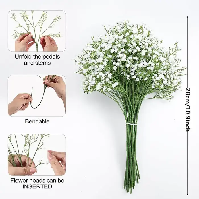 Bouquet de fleurs artificielles Gypsophila