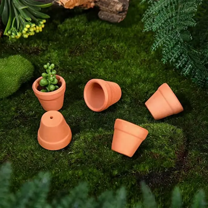 80 pièces petit Mini 1.3 "Pot en terre cuite argile céramique poterie planteur, Cactus fleur pépiniè