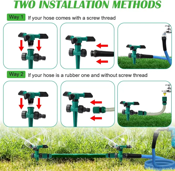 Arroseur automatique de jardin, arrosage de jardin, eau rotative à 360 degrés pour l'irrigation agri