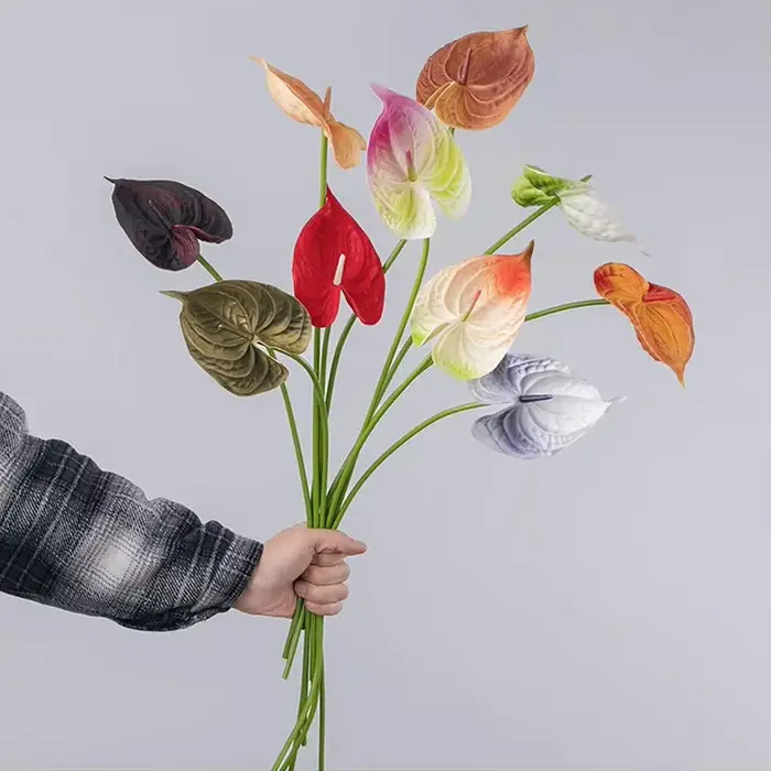 Bouquet de fleurs artificielles en PU Anthurium