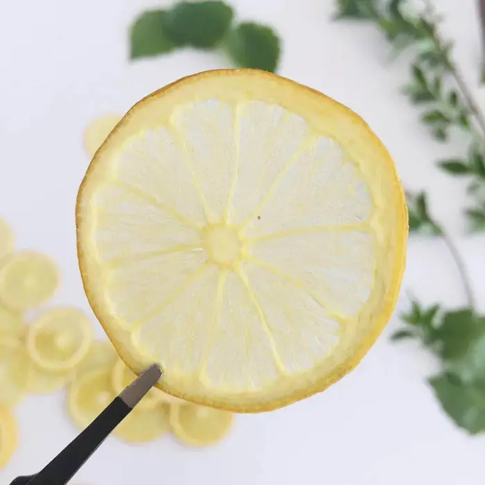 Tranches de citron jaune séchées pressées 3-5cm