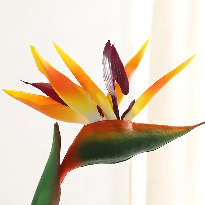 80cm nouvelle fleur artificielle haut de gamme unique branche paradis oiseau pour noël maison accessoires de fête de mariage faux décor de fleurs