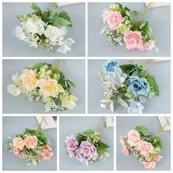 Bouquet de roses artificielles