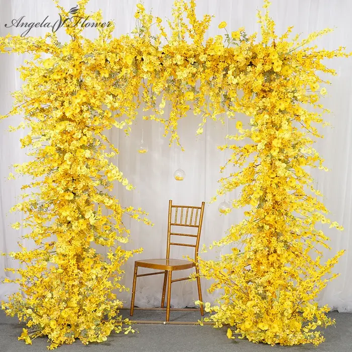 Rangée de fleurs de jasmin série jaune