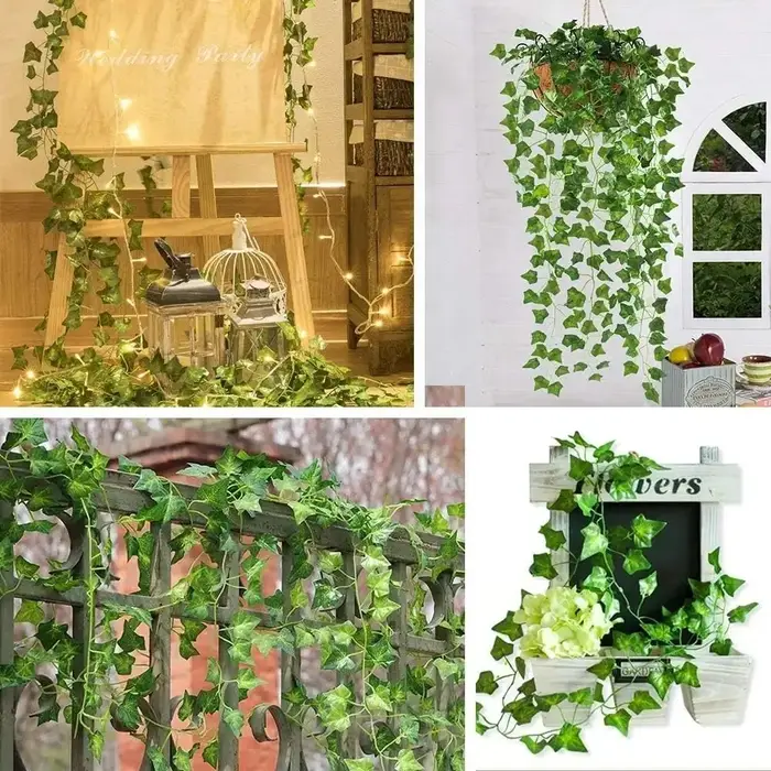 Guirxiété artificielle de feuilles de faux lierre