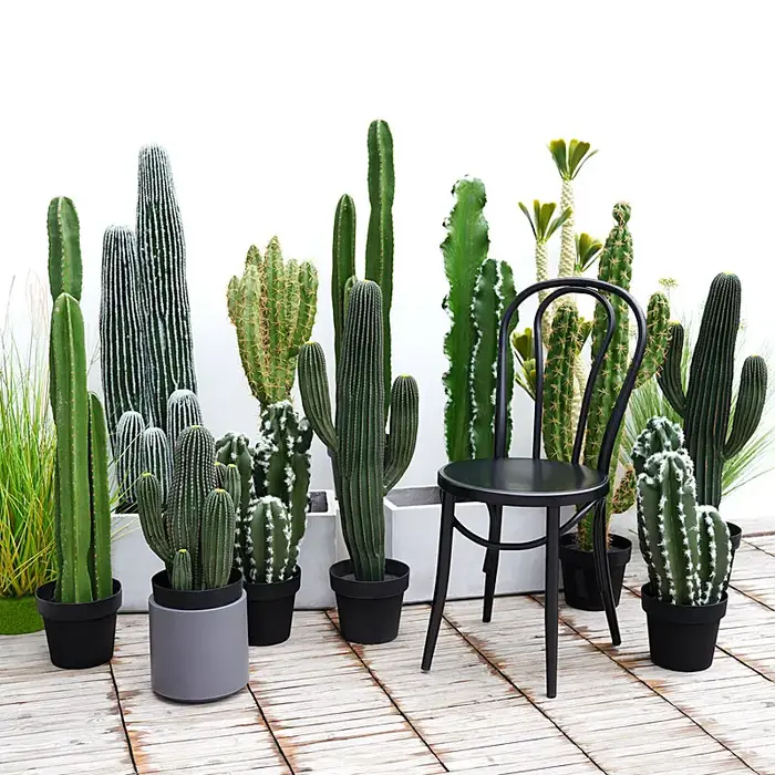 Plantes tropicales artificielles avec pot