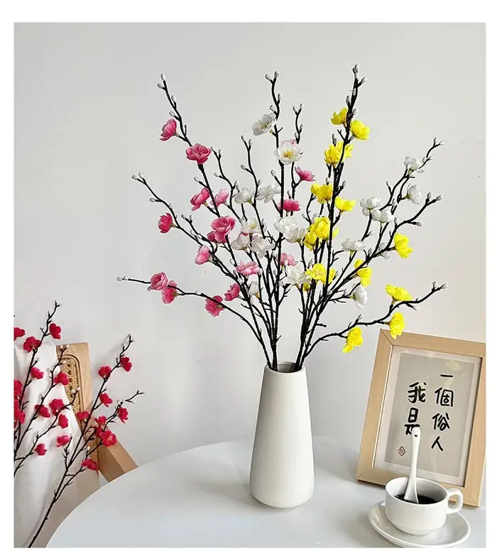 5 fleurs personnelles jaune fleur de prunier faux houx longue tige
