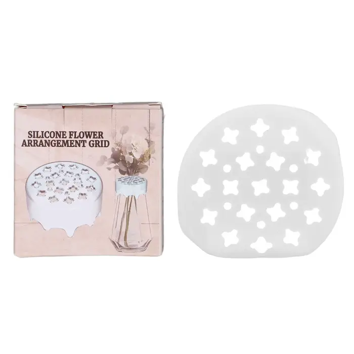 Support de fleurs en silicone semi-transparent pour arrangement floral, grille spirale pour Ikebana