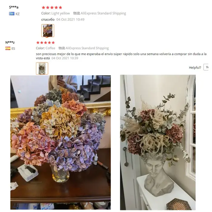 Fleurs d'hortensia artificielles
