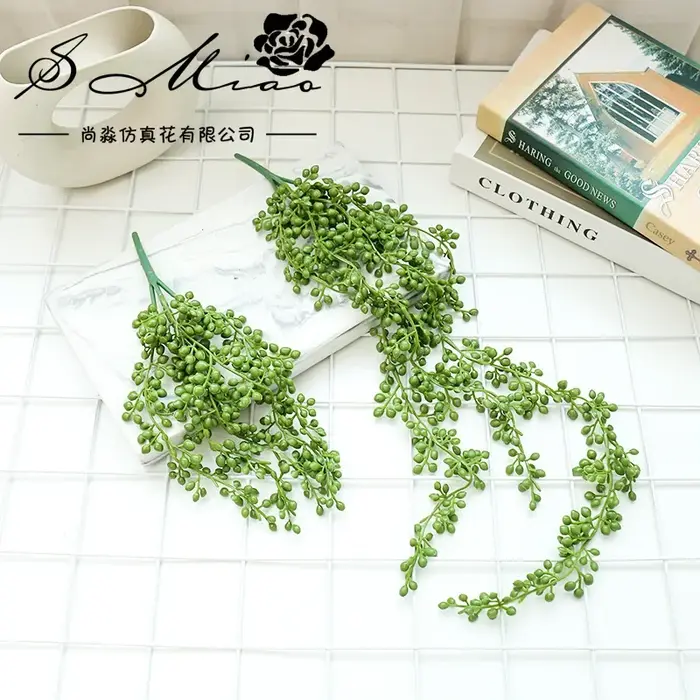 Plantes vertes succulentes artificielles pour décoration de mariage et de Noël