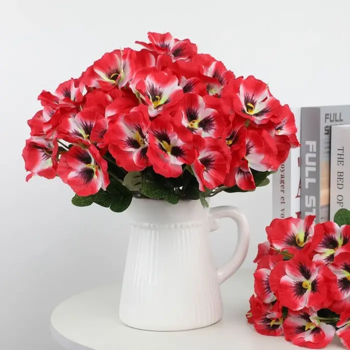 Fleurs artificielles en tissu de soie