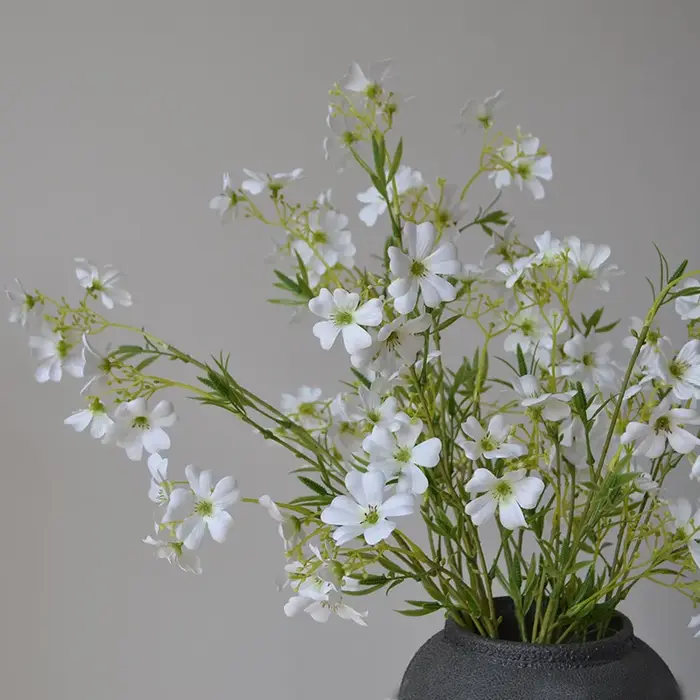 5 pièces/paquet fleurs artificielles en soie 12 têtes petits chrysanthèmes mariage Bouquet de mariée fête