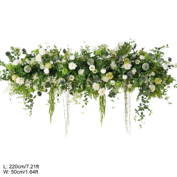 Composition florale artificielle Angela Flower A9074 Mori Greennry, guirlande suspendue pour toile d