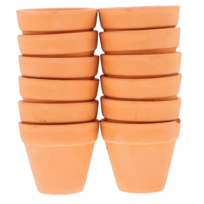 12 pots en terre cuite compacts de 5,5x5 cm, idéaux pour les plantes succulentes, les plantes d'inté
