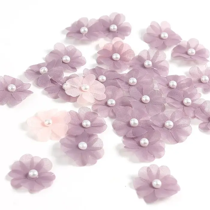 Fleurs artificielles en perles de 3CM