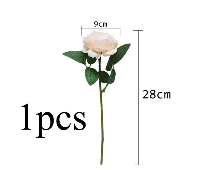 2024 belle Rose pivoine fleurs artificielles en soie petit bouquet flores maison fête printemps déco