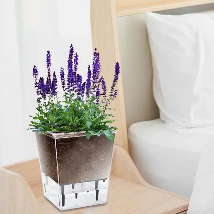 Pots à fleurs auto-arrosants avec trous de ventilation
