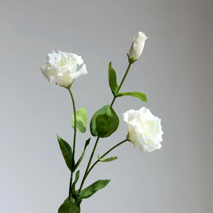 3 fleurs d'eustoma 3 fourchettes fausses fleurs de lisianthe hydratantes au toucher décor d'intérieu