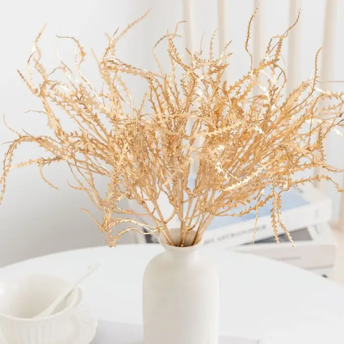 Plante artificielle D'or Coral Herbe Partie Maison vase Cour Extérieure Jardin nouvel an De Mariage mariée bouquet bricolage cadeau Décor Mur