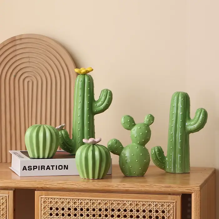 Nouvelles décorations 2026 pour la maison et le jardin : Cactus en céramique esthétique pour la décoration intérieure