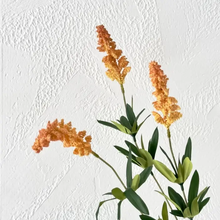 Fleur artificielle pour arrangement floral de mariage, plante de sauge à 3 têtes, matériel de bricol