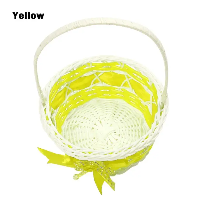 Magnifique panier de rangement pour fleurs fait à la main, panier rond en osier tressé à la main, pa